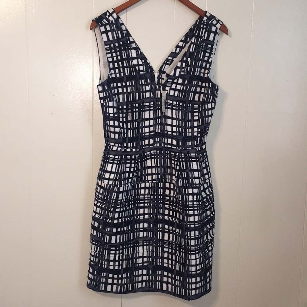 Madewell Plaid Party Dress, Midnight Brushstroke made well size 6